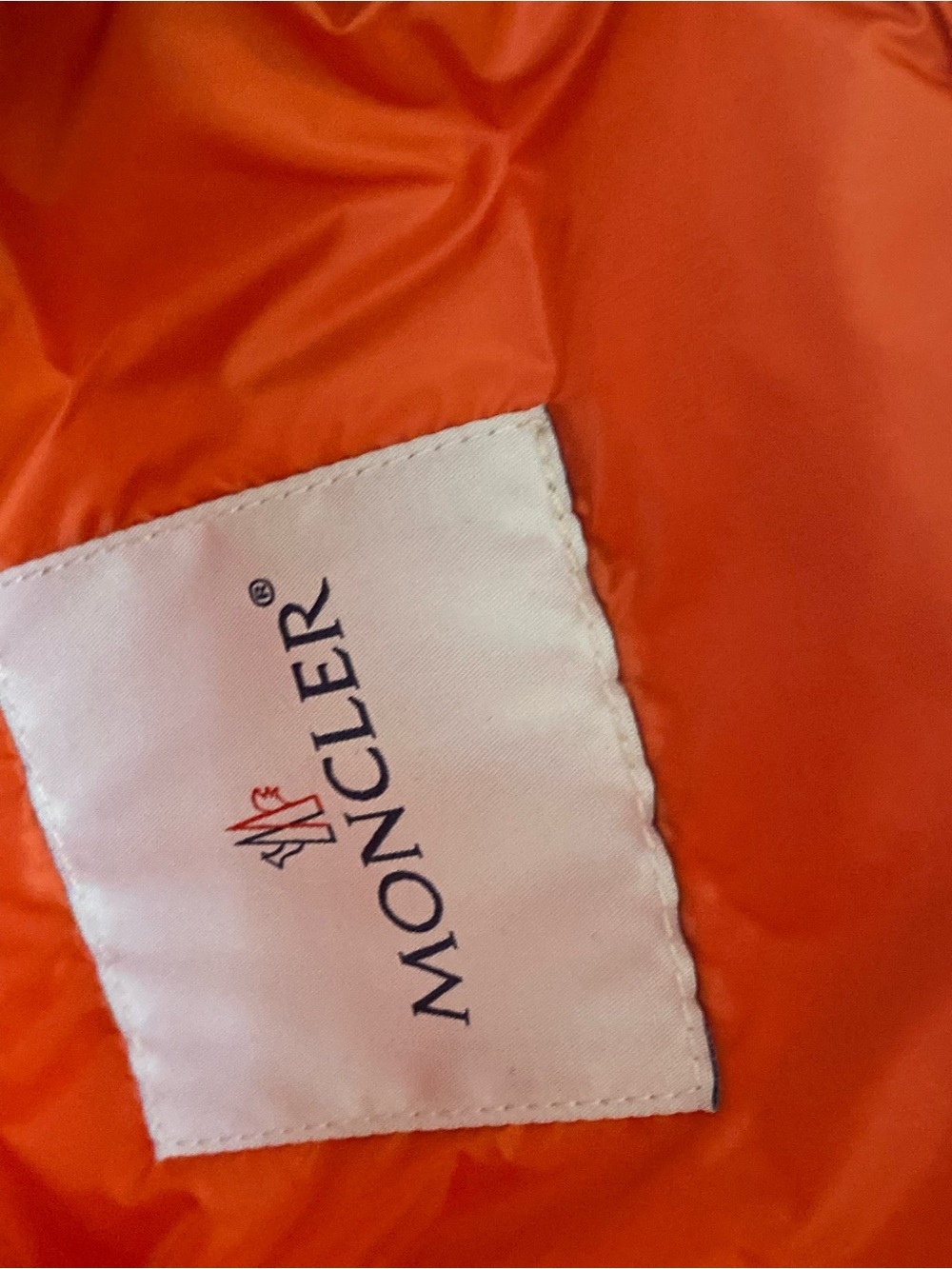 Moncler Longue Saison Orange Down Puffer Vest - Picture 7 of 11